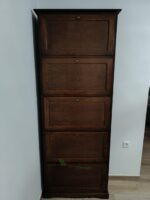 Scarpiera con 5 porte in legno massello e MDF