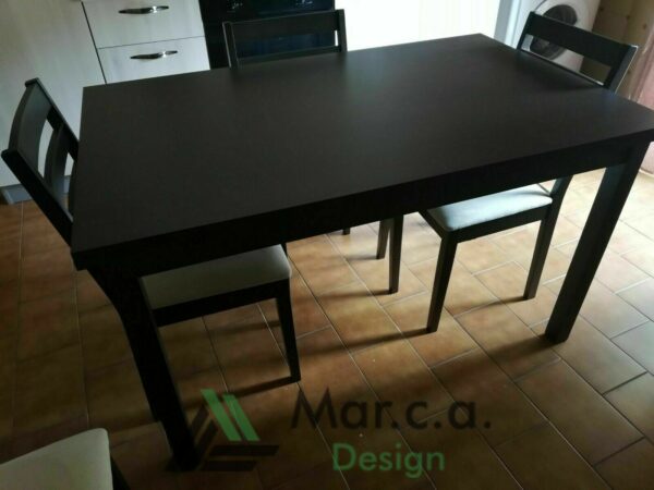 Tavolo classico allungabile in rovere moro wenge’ - Mar.c.a Design