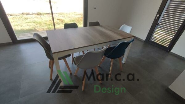 Tavolo allungabile con struttura e piano in legno - Mar.ca Design