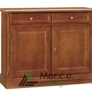 Credenza classica in noce scuro con 2 ante - Mar.c.a. Design