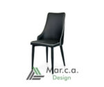 Sedia in metallo rivestita in ecopelle - Mar.c.a Design