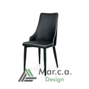 Sedia in metallo rivestita in ecopelle - Mar.c.a Design