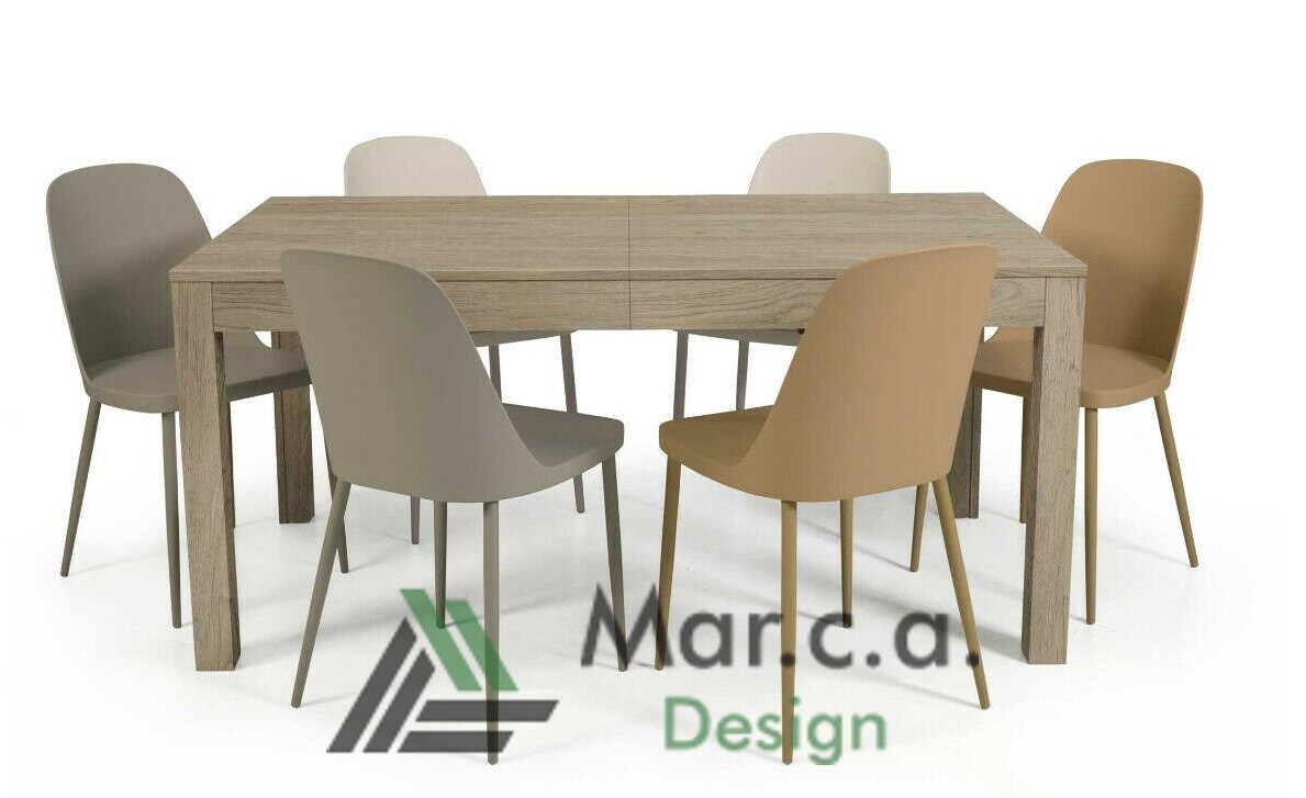 Tavolo Con 4 Allunghe In Finitura Frassino (1602-1628) - Marca Design Shop